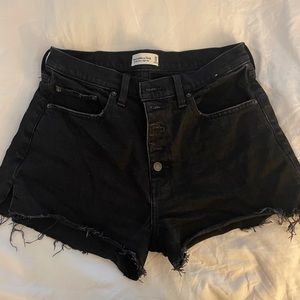 Abercrombie and Fitch Black high waisted shorts